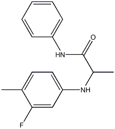 2-[(3-fluoro-4-methylphenyl)amino]-N-phenylpropanamide Struktur