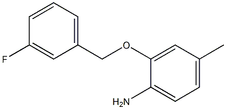 2-[(3-fluorophenyl)methoxy]-4-methylaniline Struktur