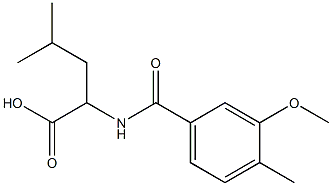 2-[(3-methoxy-4-methylphenyl)formamido]-4-methylpentanoic acid Struktur