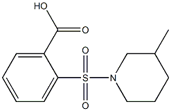 2-[(3-methylpiperidine-1-)sulfonyl]benzoic acid Struktur