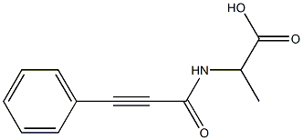 2-[(3-phenylprop-2-ynoyl)amino]propanoic acid Struktur