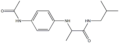 2-[(4-acetamidophenyl)amino]-N-(2-methylpropyl)propanamide Struktur