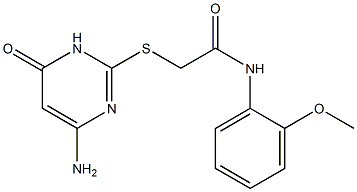 2-[(4-amino-6-oxo-1,6-dihydropyrimidin-2-yl)sulfanyl]-N-(2-methoxyphenyl)acetamide Struktur