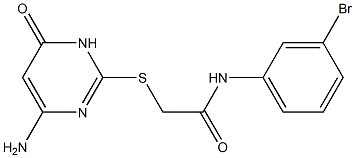 2-[(4-amino-6-oxo-1,6-dihydropyrimidin-2-yl)sulfanyl]-N-(3-bromophenyl)acetamide Struktur