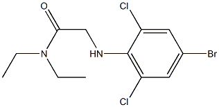 2-[(4-bromo-2,6-dichlorophenyl)amino]-N,N-diethylacetamide Struktur