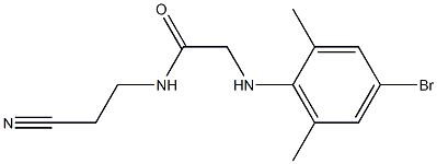 2-[(4-bromo-2,6-dimethylphenyl)amino]-N-(2-cyanoethyl)acetamide Struktur