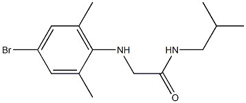 2-[(4-bromo-2,6-dimethylphenyl)amino]-N-(2-methylpropyl)acetamide Struktur