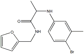 2-[(4-bromo-3-methylphenyl)amino]-N-(furan-2-ylmethyl)propanamide Struktur