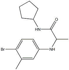 2-[(4-bromo-3-methylphenyl)amino]-N-cyclopentylpropanamide Struktur