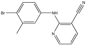 2-[(4-bromo-3-methylphenyl)amino]nicotinonitrile Struktur