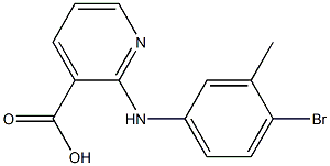 2-[(4-bromo-3-methylphenyl)amino]pyridine-3-carboxylic acid Struktur