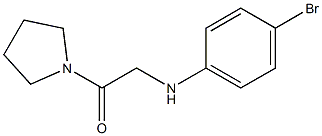 2-[(4-bromophenyl)amino]-1-(pyrrolidin-1-yl)ethan-1-one Struktur