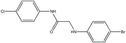 2-[(4-bromophenyl)amino]-N-(4-chlorophenyl)acetamide Struktur