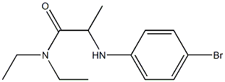 2-[(4-bromophenyl)amino]-N,N-diethylpropanamide Struktur