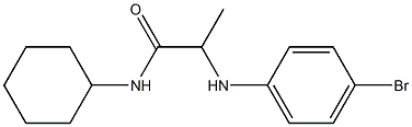 2-[(4-bromophenyl)amino]-N-cyclohexylpropanamide Struktur