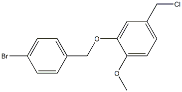 2-[(4-bromophenyl)methoxy]-4-(chloromethyl)-1-methoxybenzene Struktur