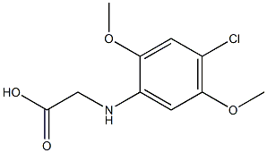 2-[(4-chloro-2,5-dimethoxyphenyl)amino]acetic acid Struktur