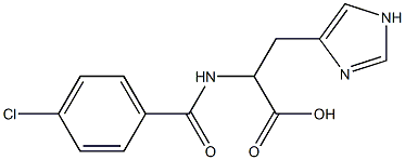 2-[(4-chlorobenzoyl)amino]-3-(1H-imidazol-4-yl)propanoic acid Struktur