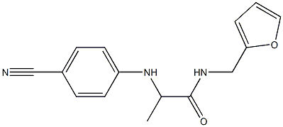 2-[(4-cyanophenyl)amino]-N-(furan-2-ylmethyl)propanamide Struktur