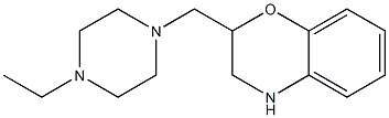 2-[(4-ethylpiperazin-1-yl)methyl]-3,4-dihydro-2H-1,4-benzoxazine Struktur