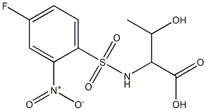 2-[(4-fluoro-2-nitrobenzene)sulfonamido]-3-hydroxybutanoic acid Struktur