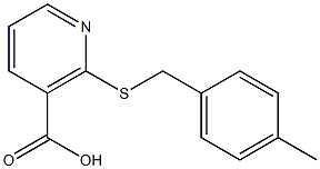 2-[(4-methylbenzyl)thio]nicotinic acid Struktur