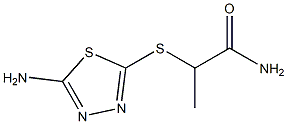 2-[(5-amino-1,3,4-thiadiazol-2-yl)sulfanyl]propanamide Struktur