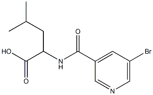 2-[(5-bromopyridin-3-yl)formamido]-4-methylpentanoic acid Struktur