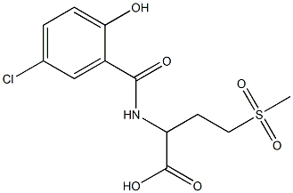 2-[(5-chloro-2-hydroxyphenyl)formamido]-4-methanesulfonylbutanoic acid Struktur