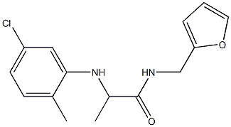 2-[(5-chloro-2-methylphenyl)amino]-N-(furan-2-ylmethyl)propanamide Struktur