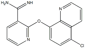 2-[(5-chloroquinolin-8-yl)oxy]pyridine-3-carboximidamide Struktur