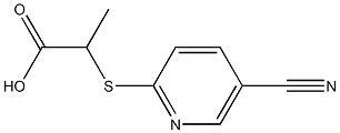 2-[(5-cyanopyridin-2-yl)thio]propanoic acid Struktur