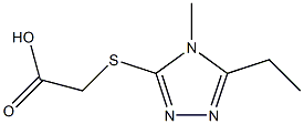 2-[(5-ethyl-4-methyl-4H-1,2,4-triazol-3-yl)sulfanyl]acetic acid Struktur