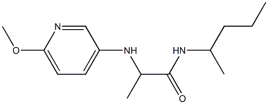 2-[(6-methoxypyridin-3-yl)amino]-N-(pentan-2-yl)propanamide Struktur