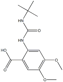 2-[(tert-butylcarbamoyl)amino]-4,5-dimethoxybenzoic acid Struktur