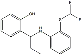 2-[1-({2-[(difluoromethyl)sulfanyl]phenyl}amino)propyl]phenol Struktur