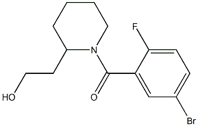 2-[1-(5-bromo-2-fluorobenzoyl)piperidin-2-yl]ethanol Struktur