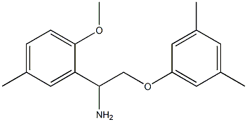 2-[1-amino-2-(3,5-dimethylphenoxy)ethyl]-1-methoxy-4-methylbenzene Struktur