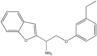 2-[1-amino-2-(3-ethylphenoxy)ethyl]-1-benzofuran Struktur