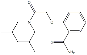 2-[2-(3,5-dimethylpiperidin-1-yl)-2-oxoethoxy]benzene-1-carbothioamide Struktur