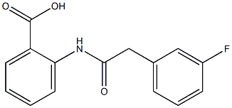 2-[2-(3-fluorophenyl)acetamido]benzoic acid Struktur