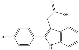 2-[2-(4-chlorophenyl)-1H-indol-3-yl]acetic acid Struktur