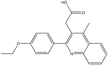 2-[2-(4-ethoxyphenyl)-4-methylquinolin-3-yl]acetic acid Struktur