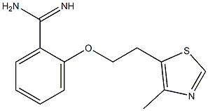 2-[2-(4-methyl-1,3-thiazol-5-yl)ethoxy]benzene-1-carboximidamide Struktur