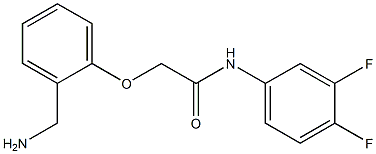 2-[2-(aminomethyl)phenoxy]-N-(3,4-difluorophenyl)acetamide Struktur