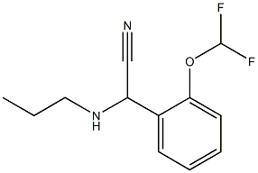 2-[2-(difluoromethoxy)phenyl]-2-(propylamino)acetonitrile Struktur