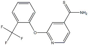 2-[2-(trifluoromethyl)phenoxy]pyridine-4-carbothioamide Struktur