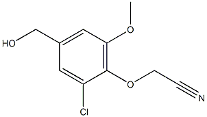 2-[2-chloro-4-(hydroxymethyl)-6-methoxyphenoxy]acetonitrile Struktur