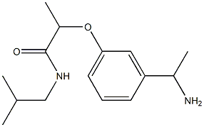 2-[3-(1-aminoethyl)phenoxy]-N-(2-methylpropyl)propanamide Struktur