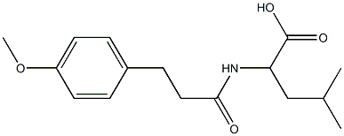 2-[3-(4-methoxyphenyl)propanamido]-4-methylpentanoic acid Struktur